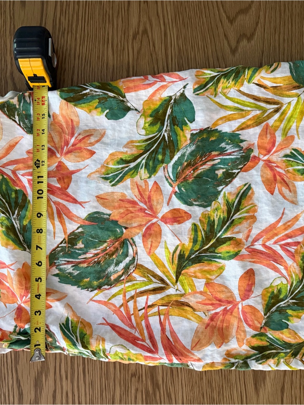Nicole Miller Linen Orange & Green Tropical Shift Dress - Picture 4 of 5